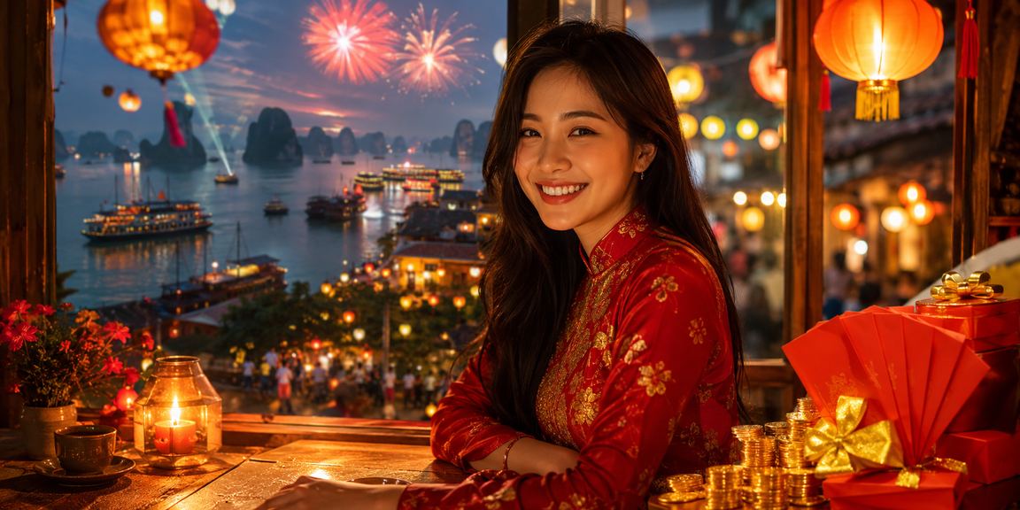 Không khí nhận phong bì đỏ may mắn và ưu đãi thưởng tại Hội An
